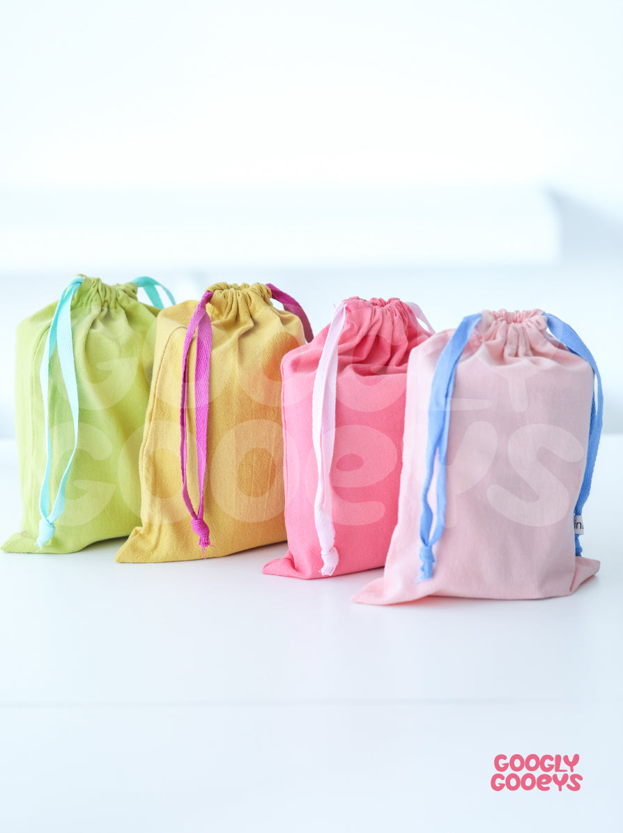 Mini Drawstring Colorful Two-tone Dual Tone Cotton Linen Tote Bag Pouch for Giveaway Souvenir | (18 x 24cm)