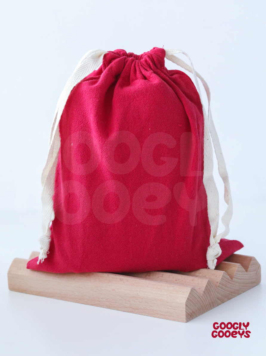 Mini Drawstring Colorful Two-tone Dual Tone Cotton Linen Tote Bag Pouch for Giveaway Souvenir | (18 x 24cm)