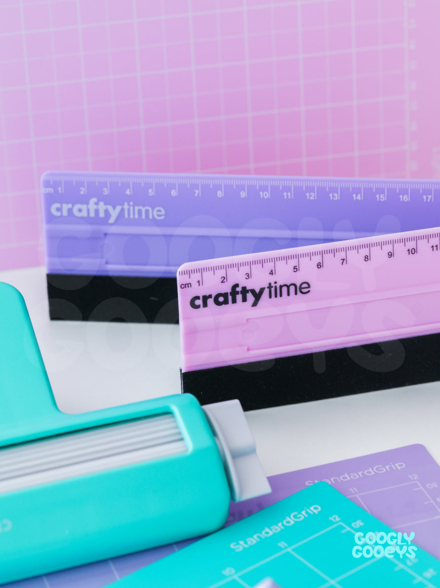 Crafty Time Tools | Squeegee, Weeder, Tweezer, Third Party Cutting Mat, Silicone Accessory Holder, Brayer and Crimper
