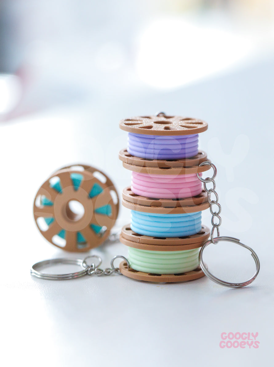 Miniature Panchroma Matte 3D Filament Disk Keychain, Keyholder, Panchroma Matte Swatches | 3.5 cm x 3.5cm x 1.5cm
