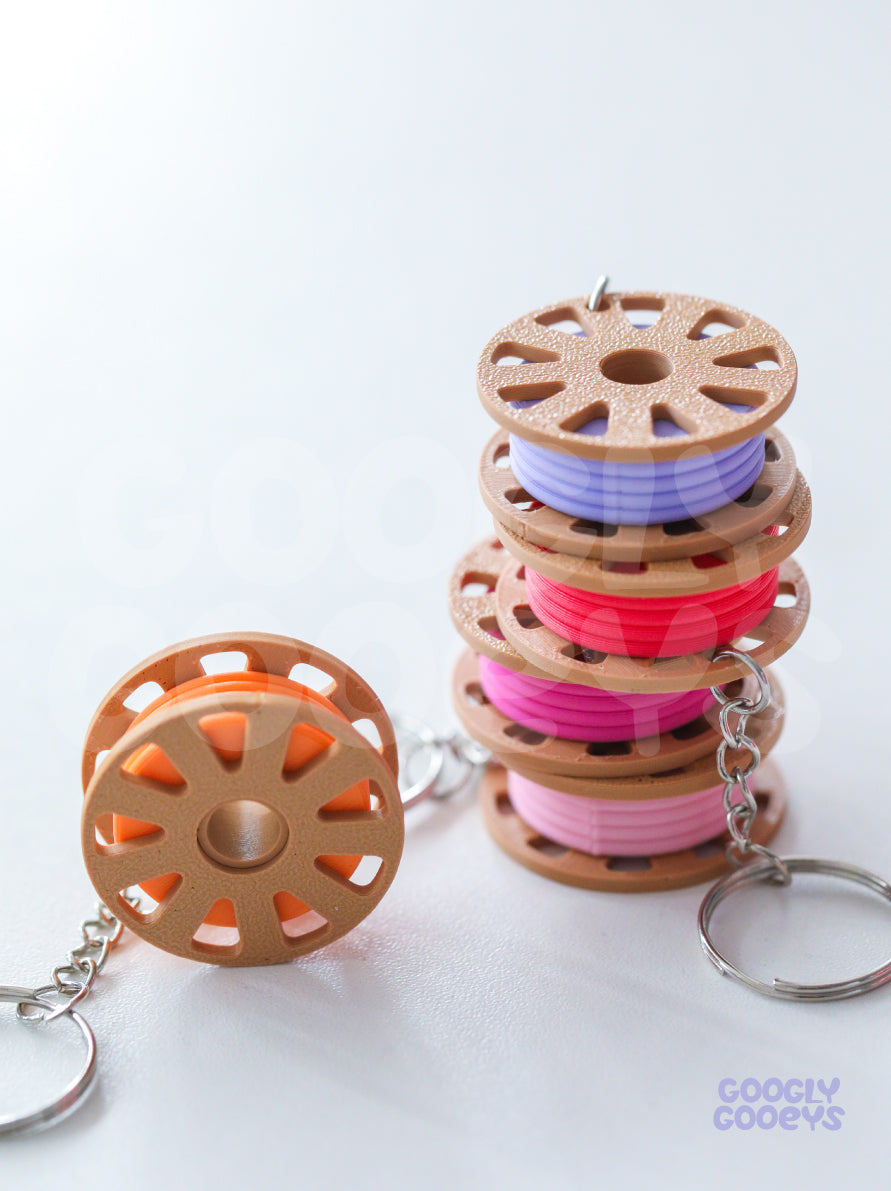Miniature Panchroma Matte 3D Filament Disk Keychain, Keyholder, Panchroma Matte Swatches | 3.5 cm x 3.5cm x 1.5cm