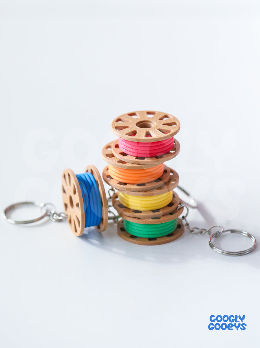 Miniature Panchroma Matte 3D Filament Disk Keychain, Keyholder, Panchroma Matte Swatches | 3.5 cm x 3.5cm x 1.5cm