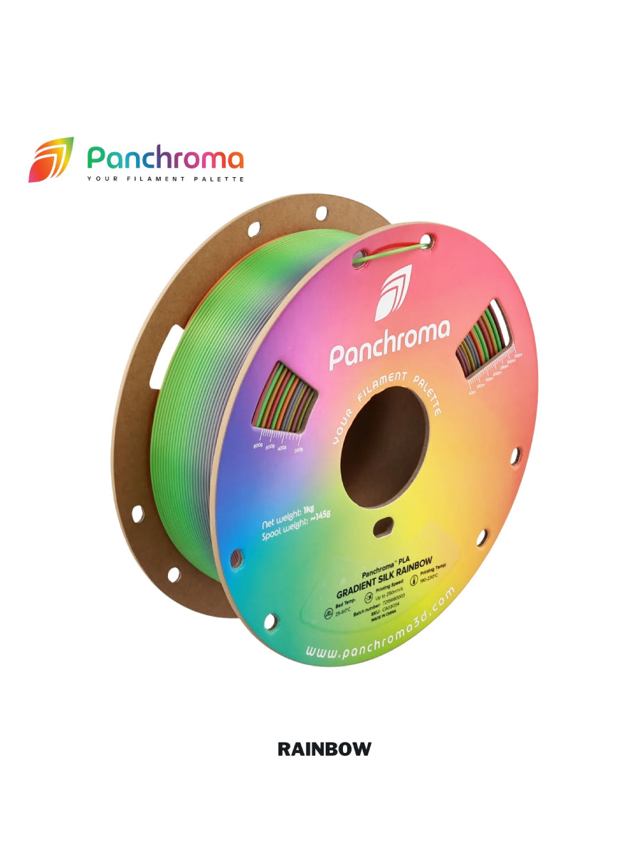 Polymaker Panchroma Gradient Rainbow Silk 3D Printing compatible with Creality K2 Plus Combo, Bambu Lab, Hi Combi | 1.75mm (1kg.)