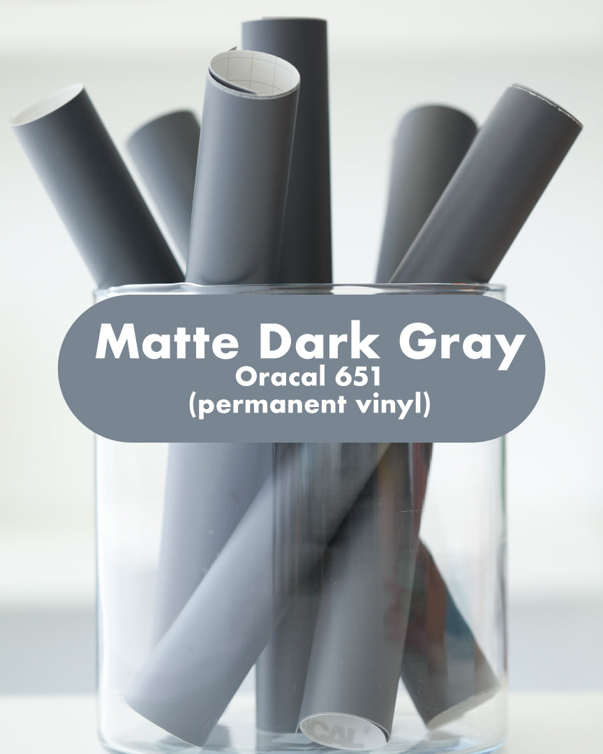 Dark Matte | Oracal 651 Adhesive Vinyl Stickers for Cricut Cutting Machines 12x12