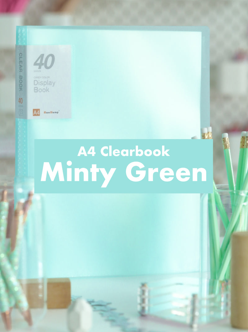 Clear Book | Clear Sleeves Presentation Book 40 Pocket A4 Sheet Portfolio Book Folder for Vinyl Scraps
