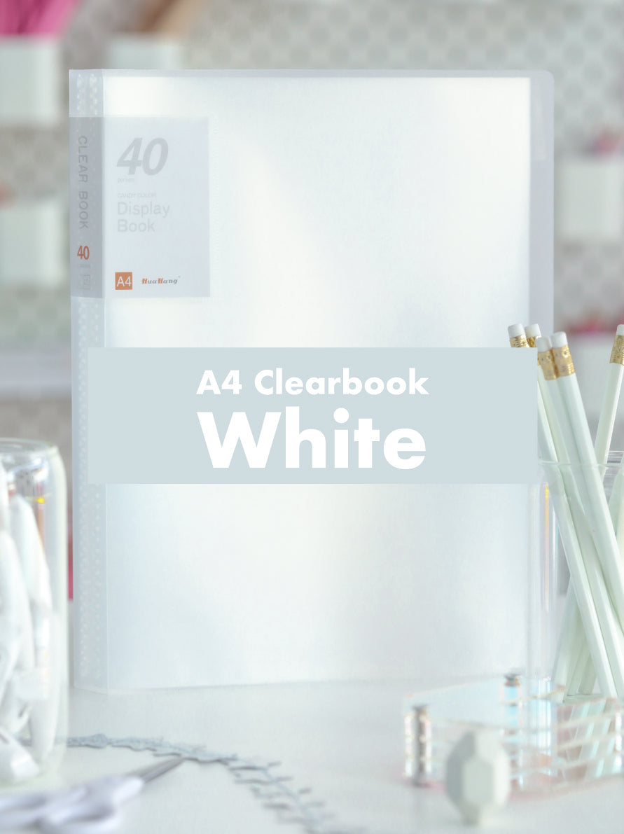 Clear Book | Clear Sleeves Presentation Book 40 Pocket A4 Sheet Portfolio Book Folder for Vinyl Scraps