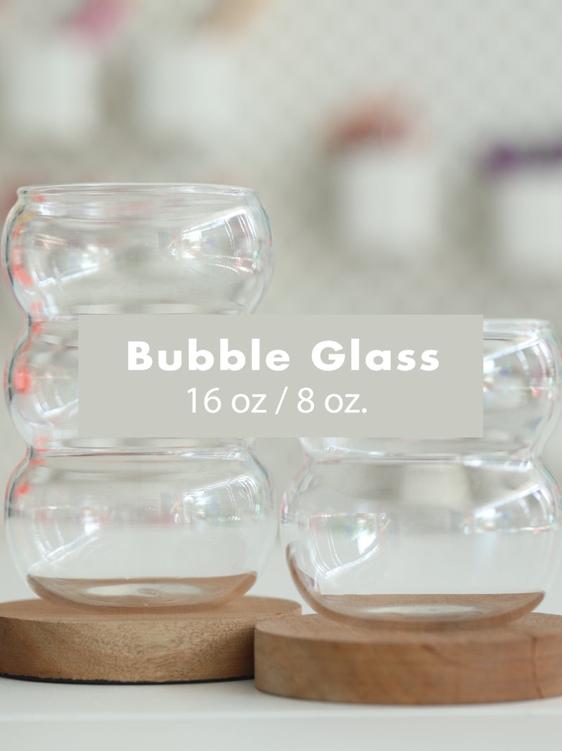 Bubble Glass | Vinyl Project Blank Coffee Juice Cup Borosilicate Reusable