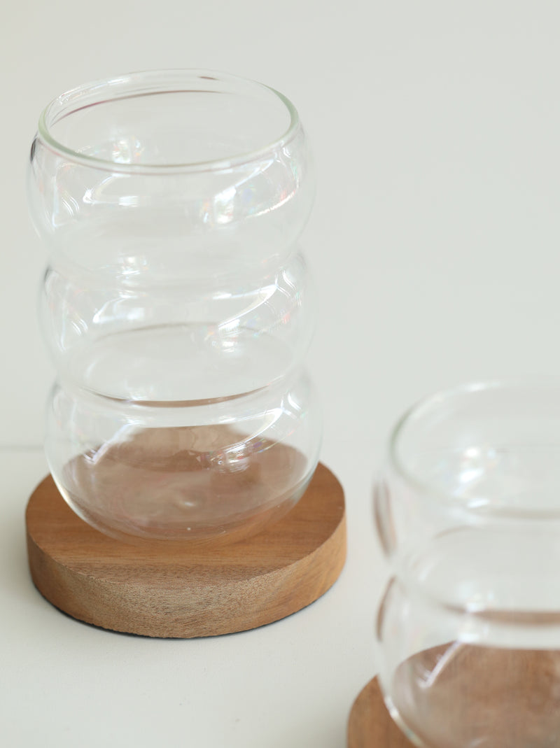 Bubble Glass | Vinyl Project Blank Coffee Juice Cup Borosilicate Reusable