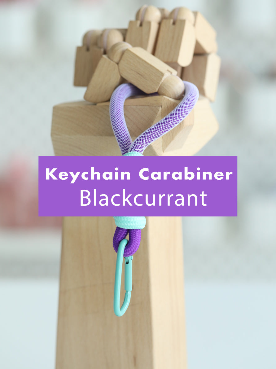 Keychain Accessory | Woven Rope with Carabiner Fluorescent Pendant Phone Strap