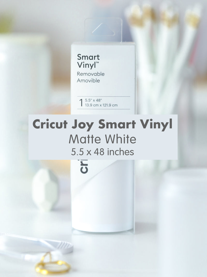 Cricut Joy Matte Smart Vinyl Removable White  (5.5x48in)