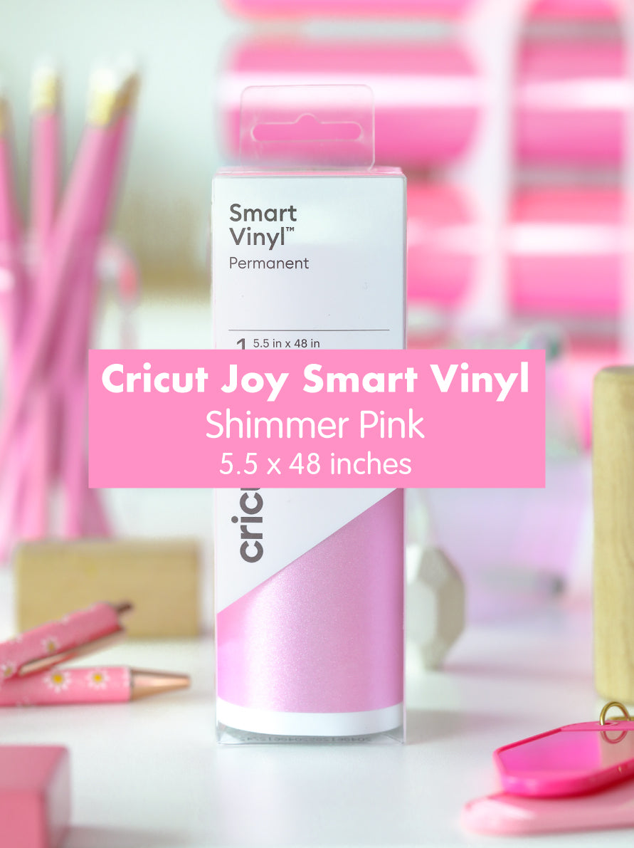 Cricut Joy Smart Vinyl Permanent (Shimmer Pink) 5.5 x 48 inches