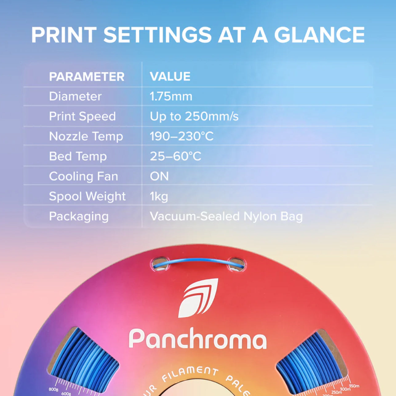 Polymaker Panchroma Silk PLA | 1.75mm (1kg.)