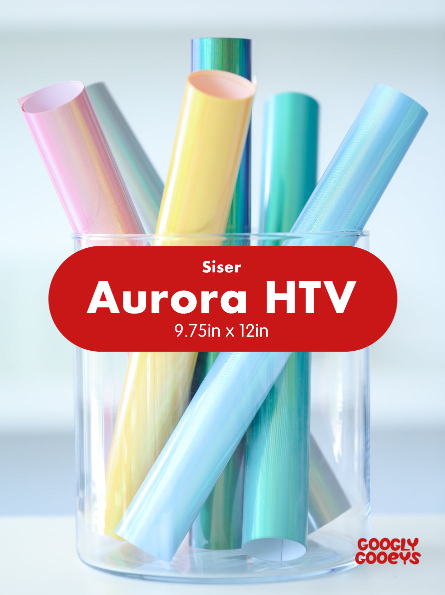 Siser Aurora Heat Transfer Vinyl (HTV) Cold peel Iron-On for Shirts Bags Caps | 9.75in x 12in