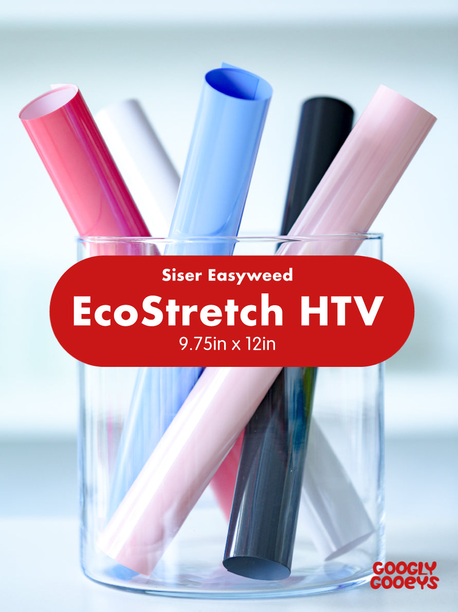 Siser Easyweed EcoStretch Heat Transfer Vinyl (HTV) Hot Peel Iron-On for Shirts Bags Caps | 9.75in x 12in