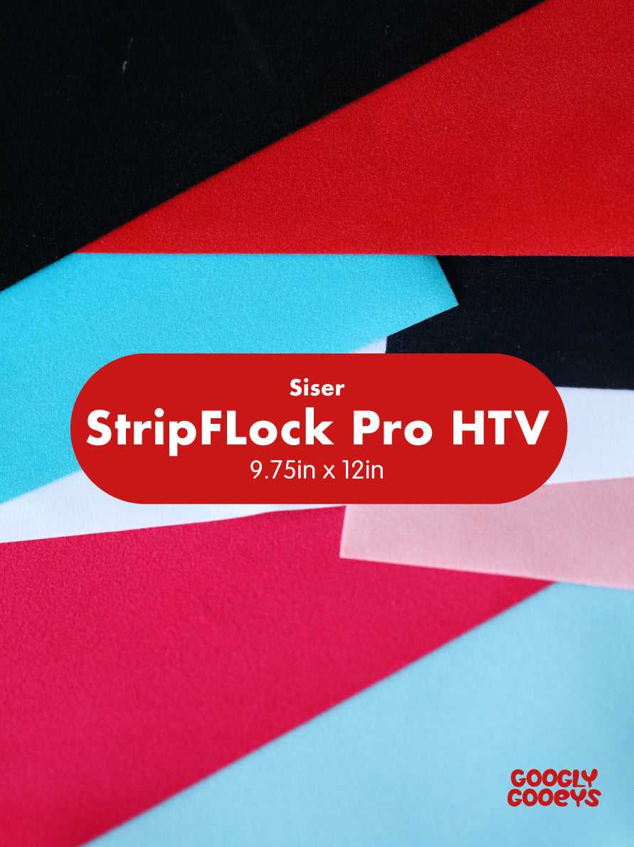 Siser StripFlock Pro Heat Transfer Vinyl (HTV) Hot Peel Iron-On for Shirts Bags Caps | 9.75in x 12in