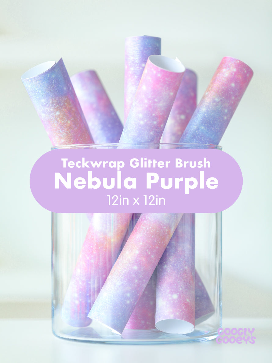 Teckwrap Glitter Brush Adhesive Vinyl Stickers | 12in x 12inm