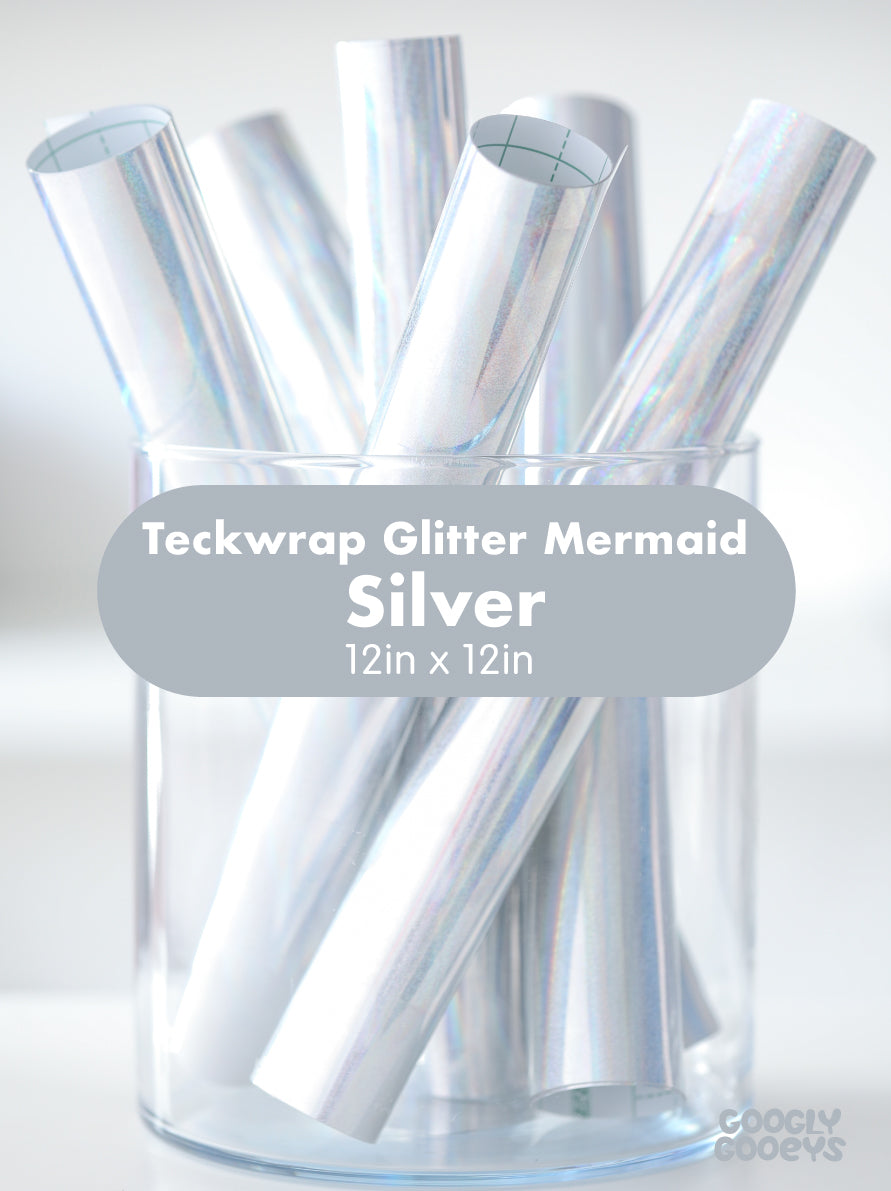 Teckwrap Glitter Mermaid Vinyl Adhesive Sticker | 12in x 12in