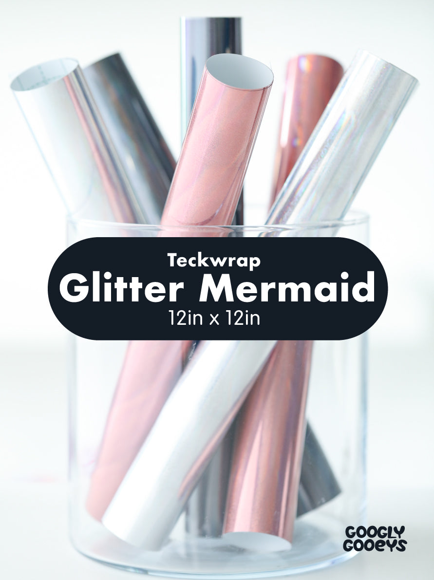 Teckwrap Glitter Mermaid Vinyl Adhesive Sticker | 12in x 12in