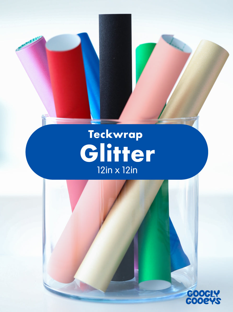 Teckwrap Glitter Adhesive Vinyl Stickers (12in x 12in)