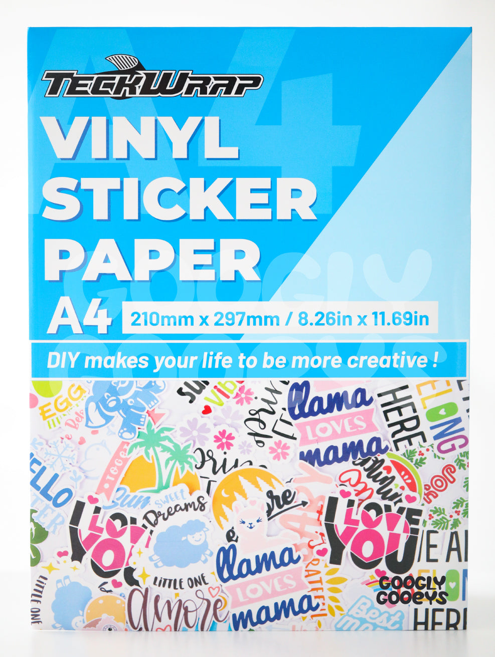 Teckwrap Printable Sticker Paper - Glow in the dark | A4 (8.26in x 11.69in)