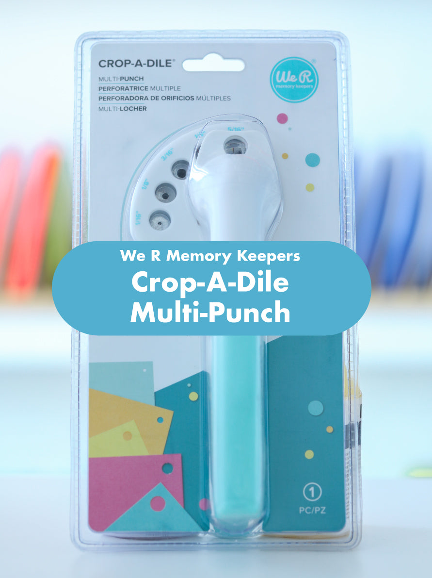 We R Memory Keepers Crop-A-Dile Multi Punch for Paper, Plastic, Fabric | 5 Punch Shapes