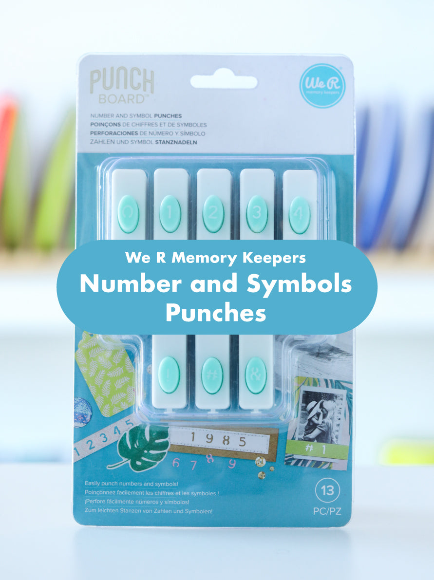 We R Memory Keepers Numbers and Symbols Punches (13 pieces)