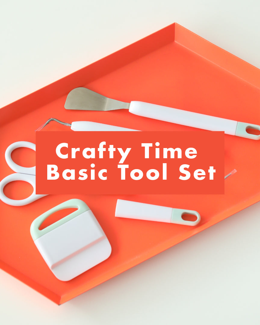Crafty Time Basic Vinyl Weeding Tool Set | Scissors Tweezer Spatula Weeder Scraper