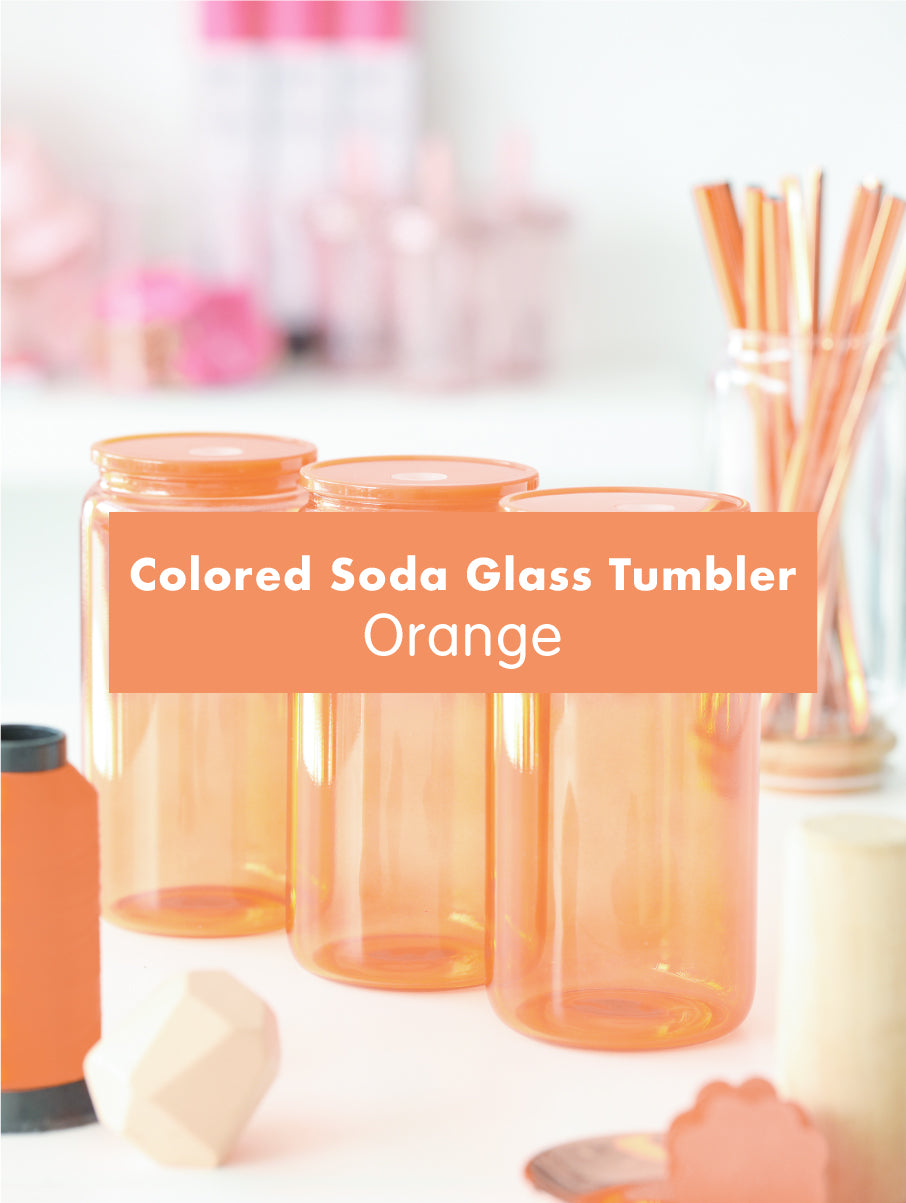 Jelly Colored Soda Glass Tumbler 16oz.