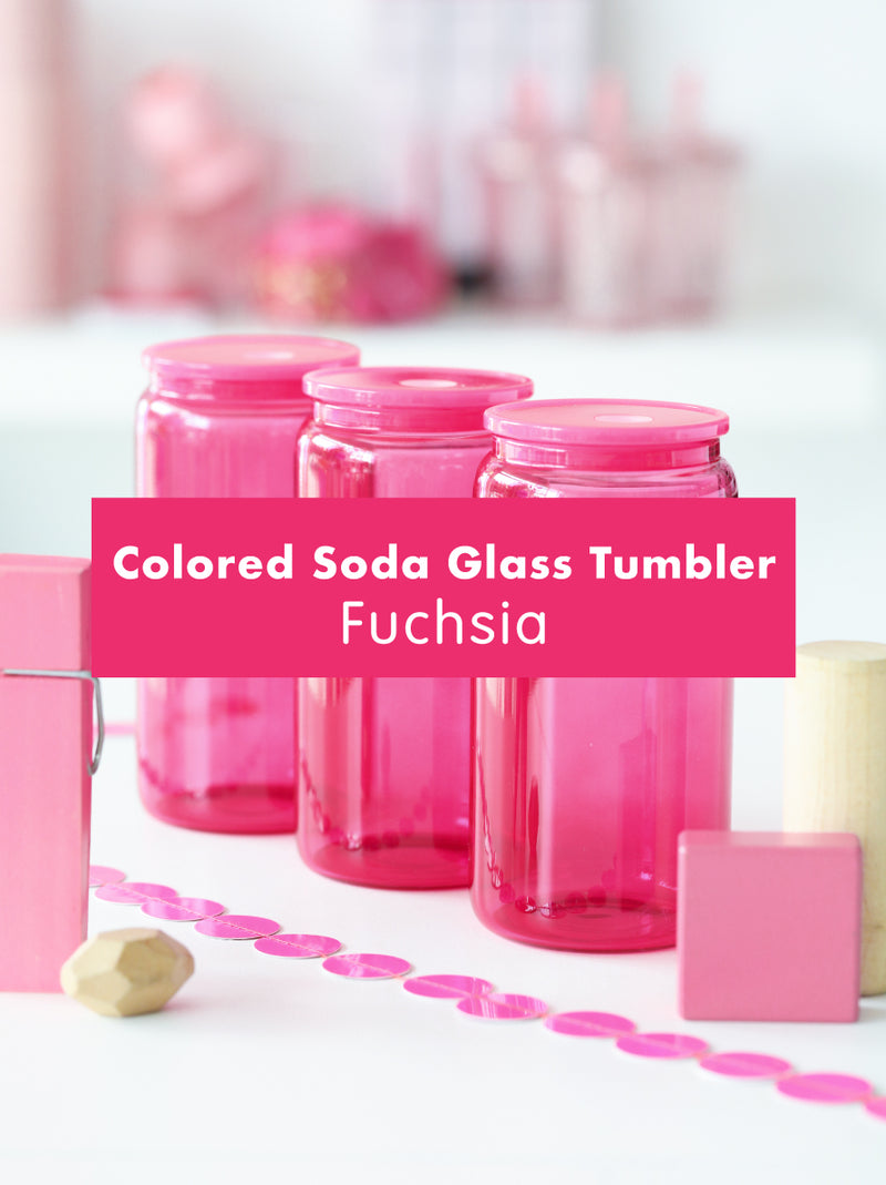 Jelly Colored Soda Glass Tumbler 16oz.