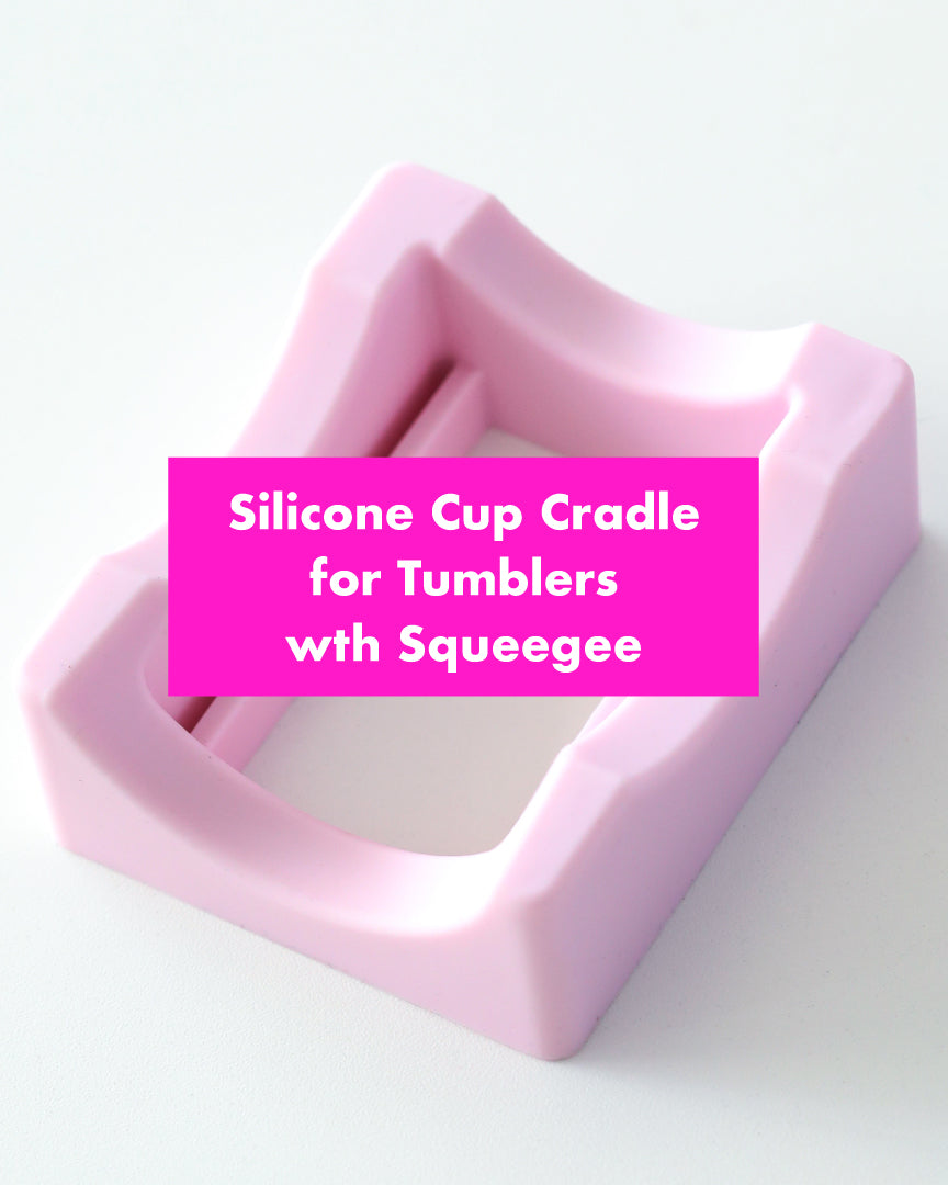 Silicone Cup Cradle for Tumblers with Squeegee