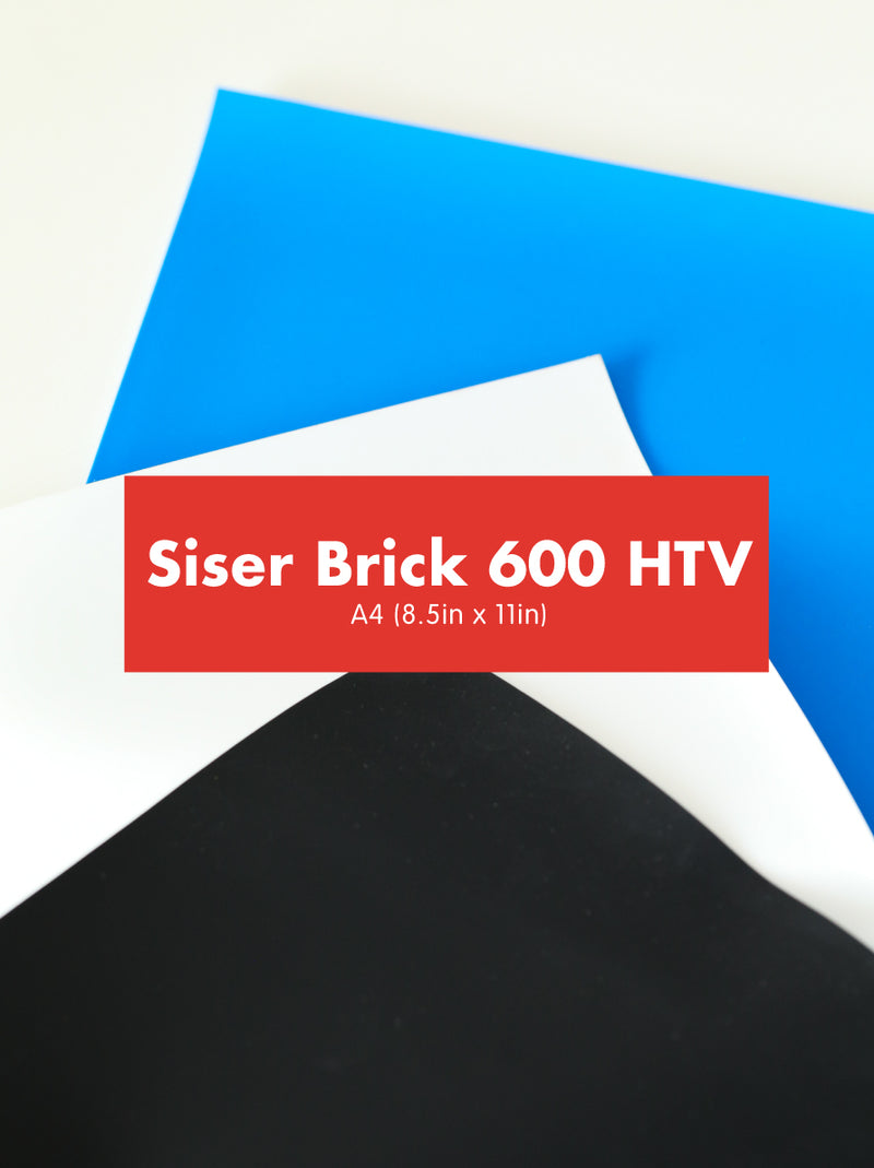 Siser Brick® 600 Heat Transfer Vinyl (HTV) | Iron-On for Shirts, Bags, Caps | A4 / 8.5in x 11in
