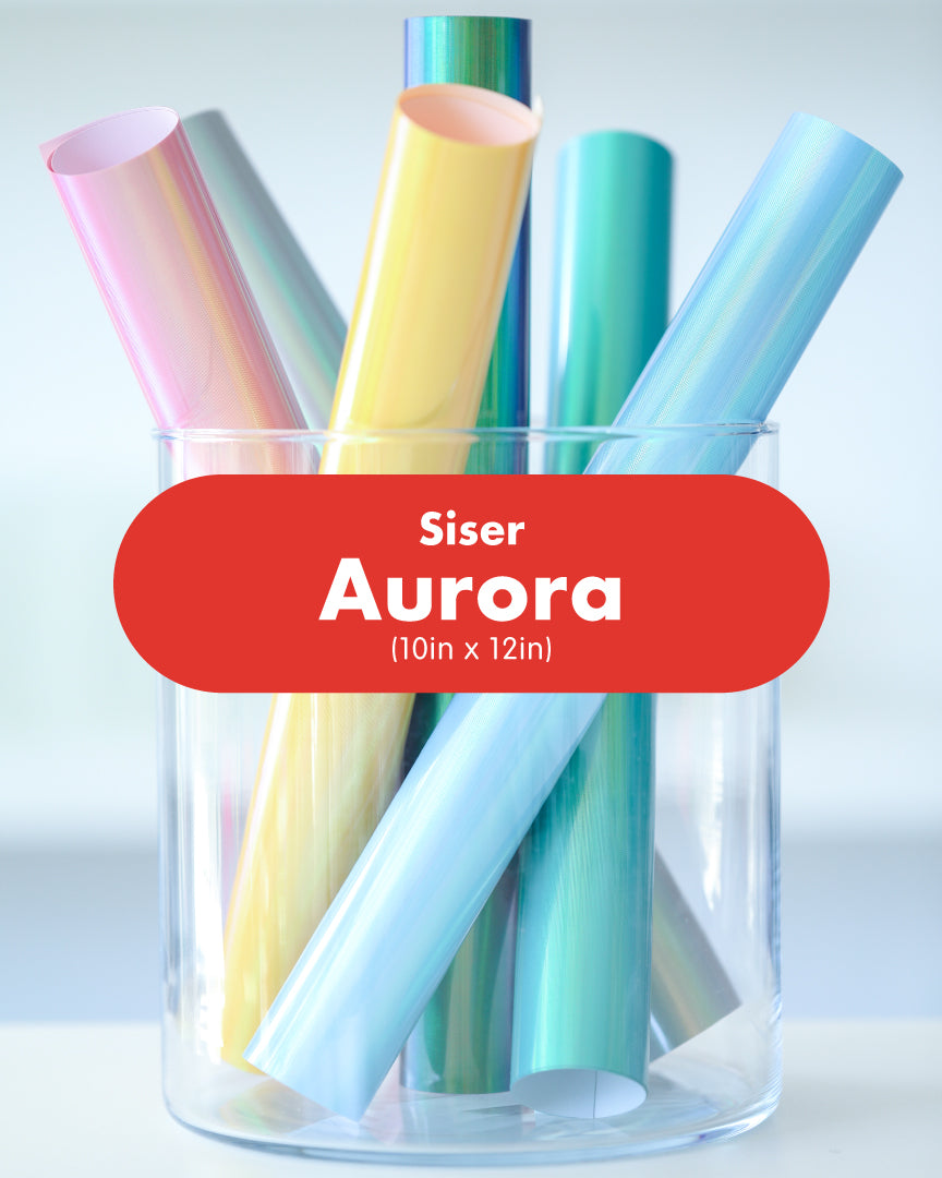Siser Aurora® Heat Transfer Vinyl (HTV) | Iron-On | 10in x 12in