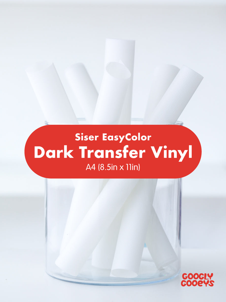 Siser EasyColor Dark Transfer Vinyl (DTV) | Dark Transfer Paper (DTP) | Printable Iron-on | 1 sheet A4/8.5x11in