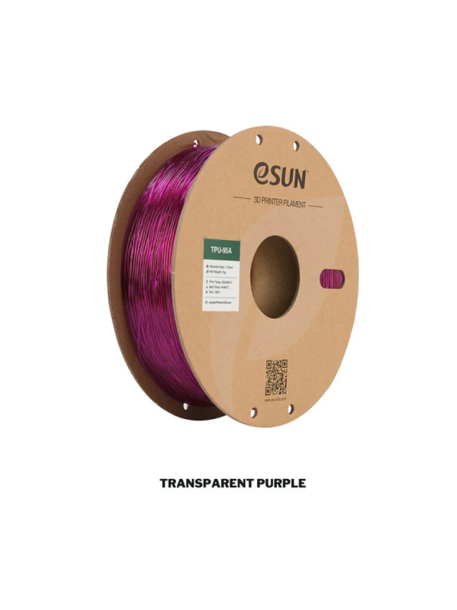 eSUN TPU 95A Transparent, Translucent 3D Printer Filament | Dimension 1.75mm 1KG