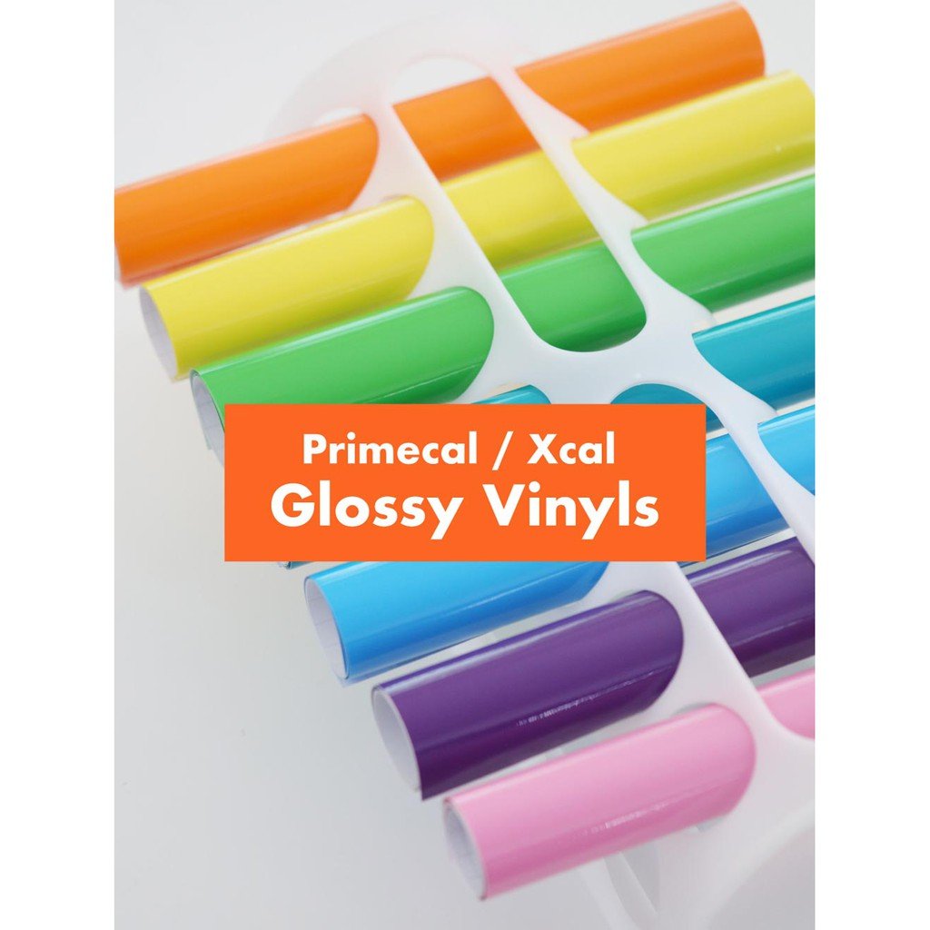 Primecal Xcal Glossy Adhesive Vinyl Stickers DIY Crafting Material Decal Indoor Outdoor 12x12