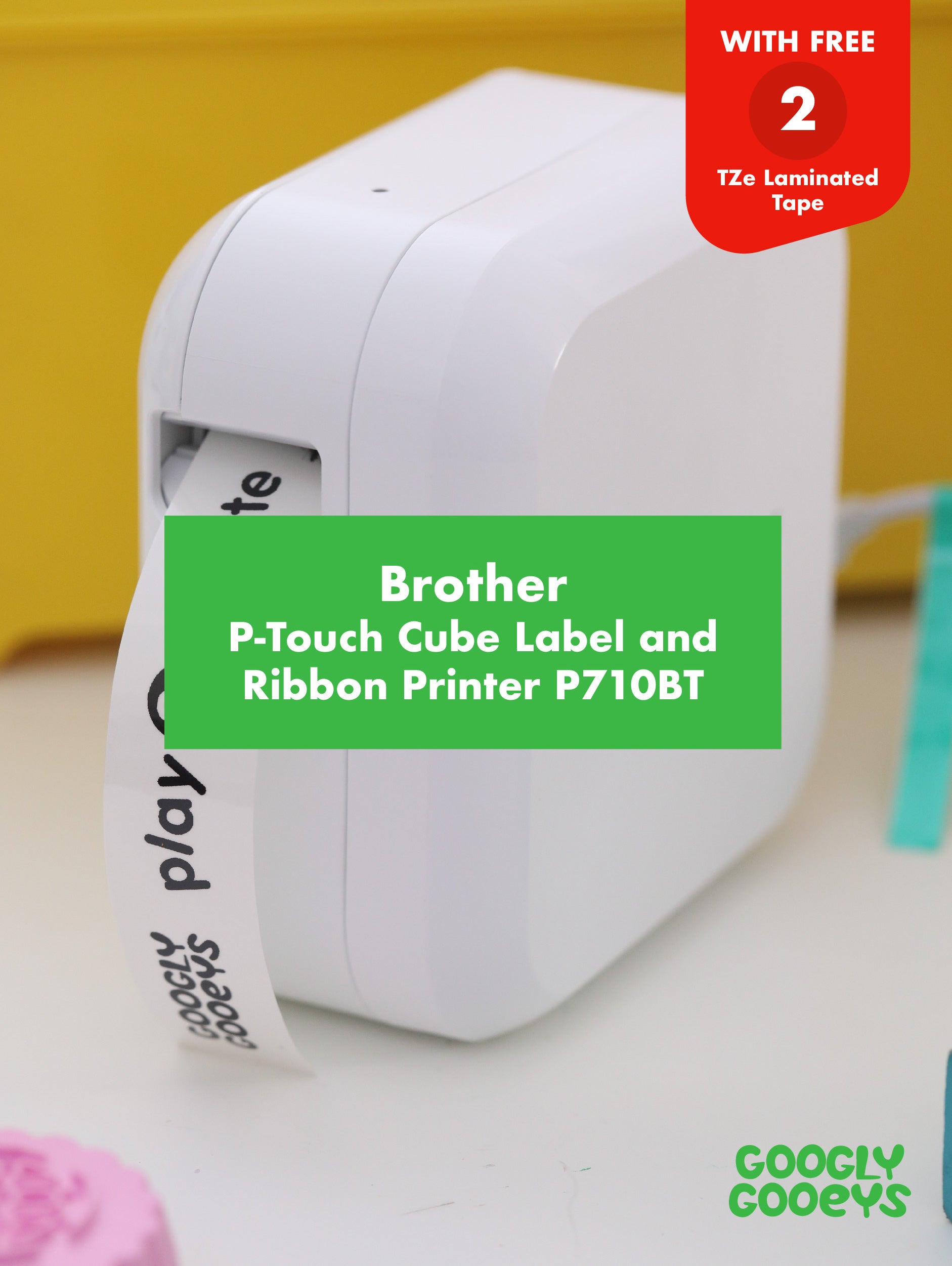 Brother P-Touch Cube Label and Ribbons Printer P710BT