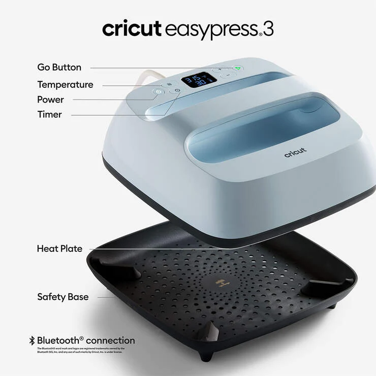 Cricut Easy Press 3 Heat Press Machine | 9 inches x 9 inches