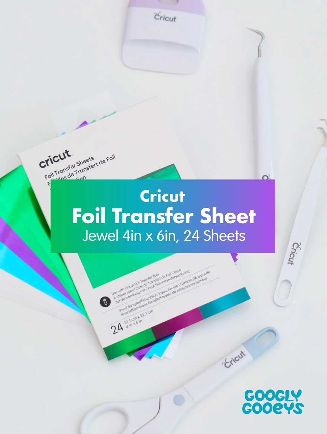 Foil Transfer Sheets Sampler, Jewel (24 ct)