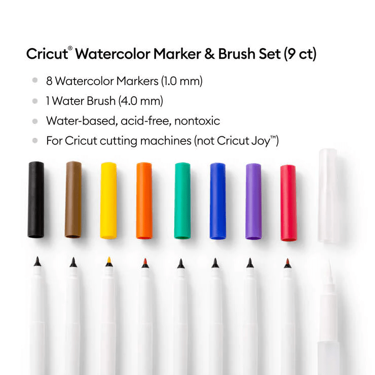 Cricut Watercolor Marker and Brush Set (9ct)