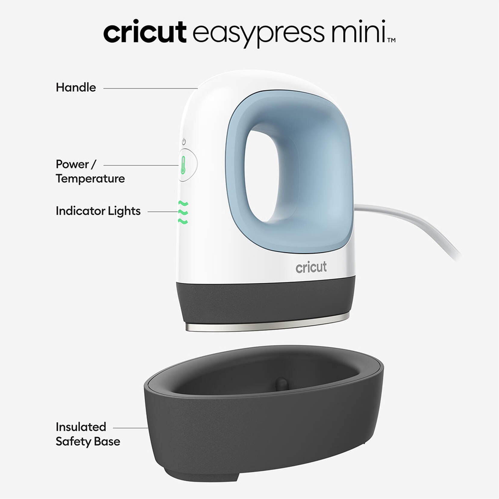 Cricut Easy Press Mini Zen Blue | for HTV Infusible Ink