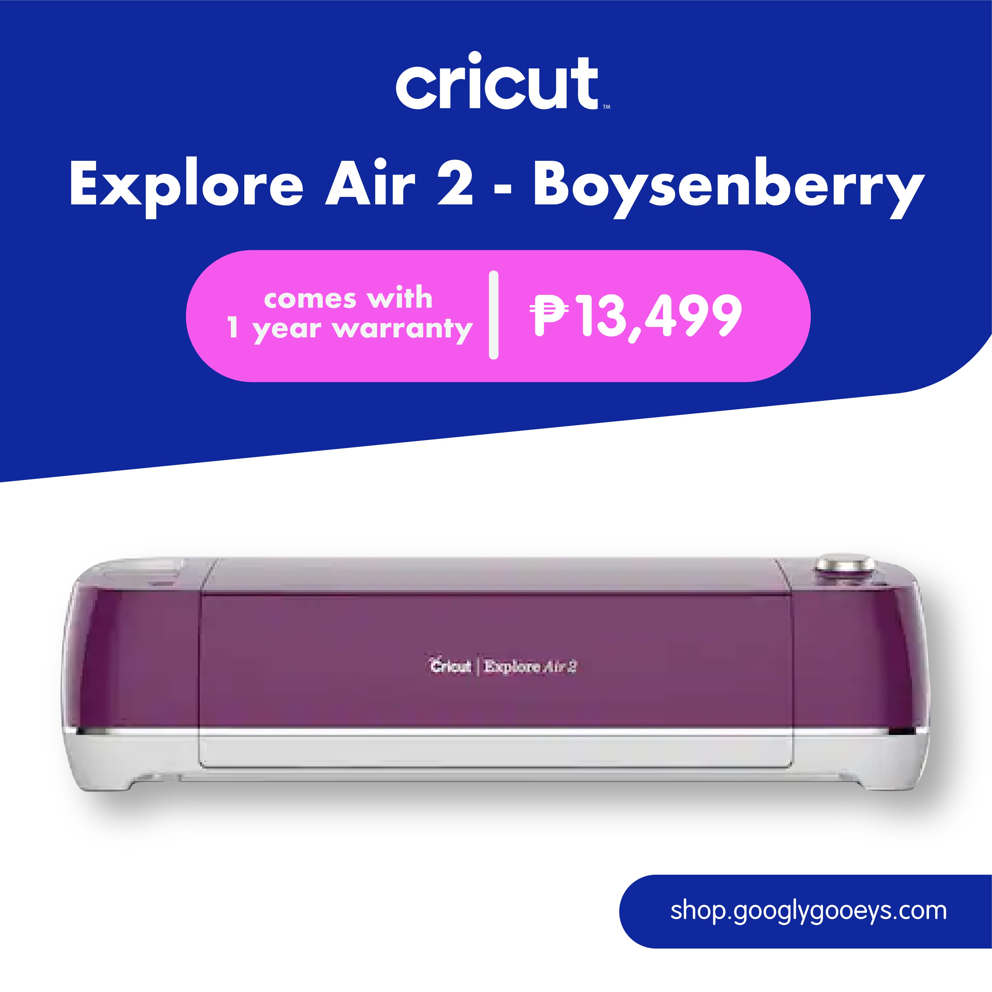 Cricut Explore Air 2 Boysenberry | Machine for Cake Topper, Personalized Labels