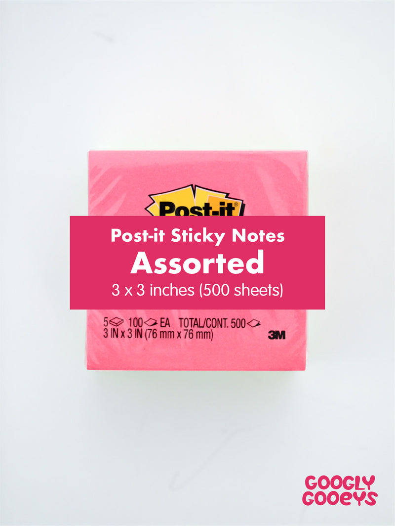 Post-it Super Sticky Notes Assorted 3x3 inches