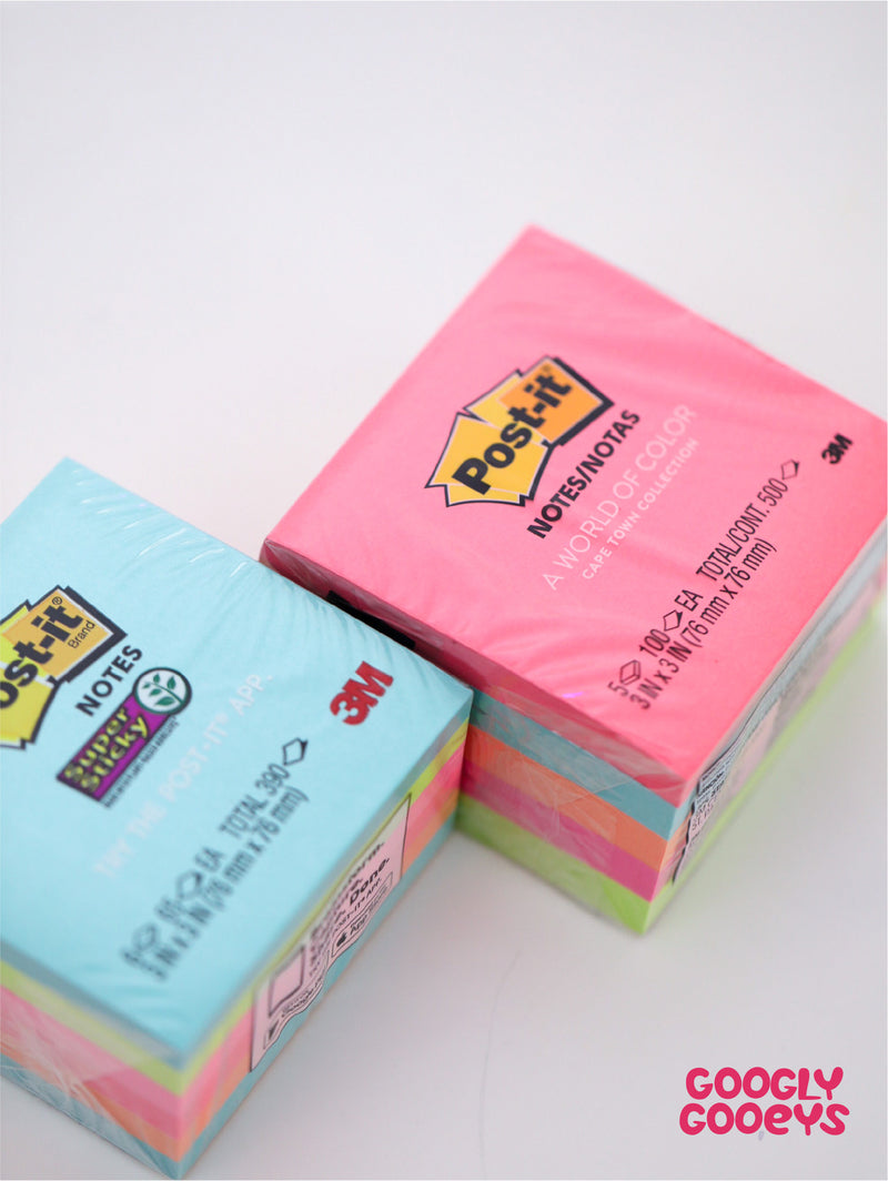 Post-it Super Sticky Notes Assorted 3x3 inches
