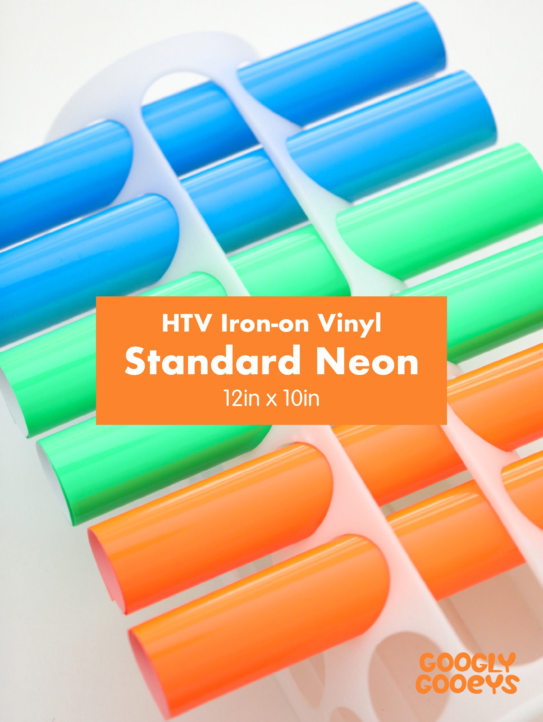 Googly Gooeys Neon HTV Heat Transfer Iron-on Vinyl| 10x12in Sheet