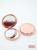 Round Foldable Metal Compact Mirror