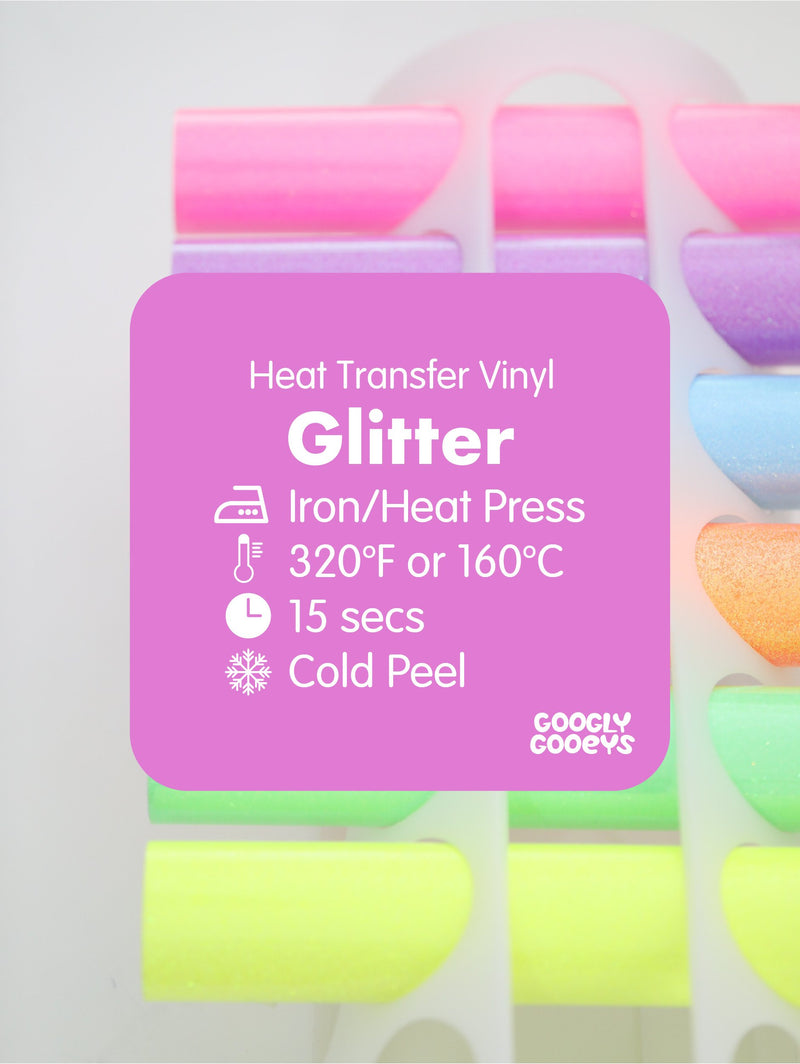 Teckwrap Glitter HTV Heat Transfer Iron-on Vinyl|10x12in Sheet