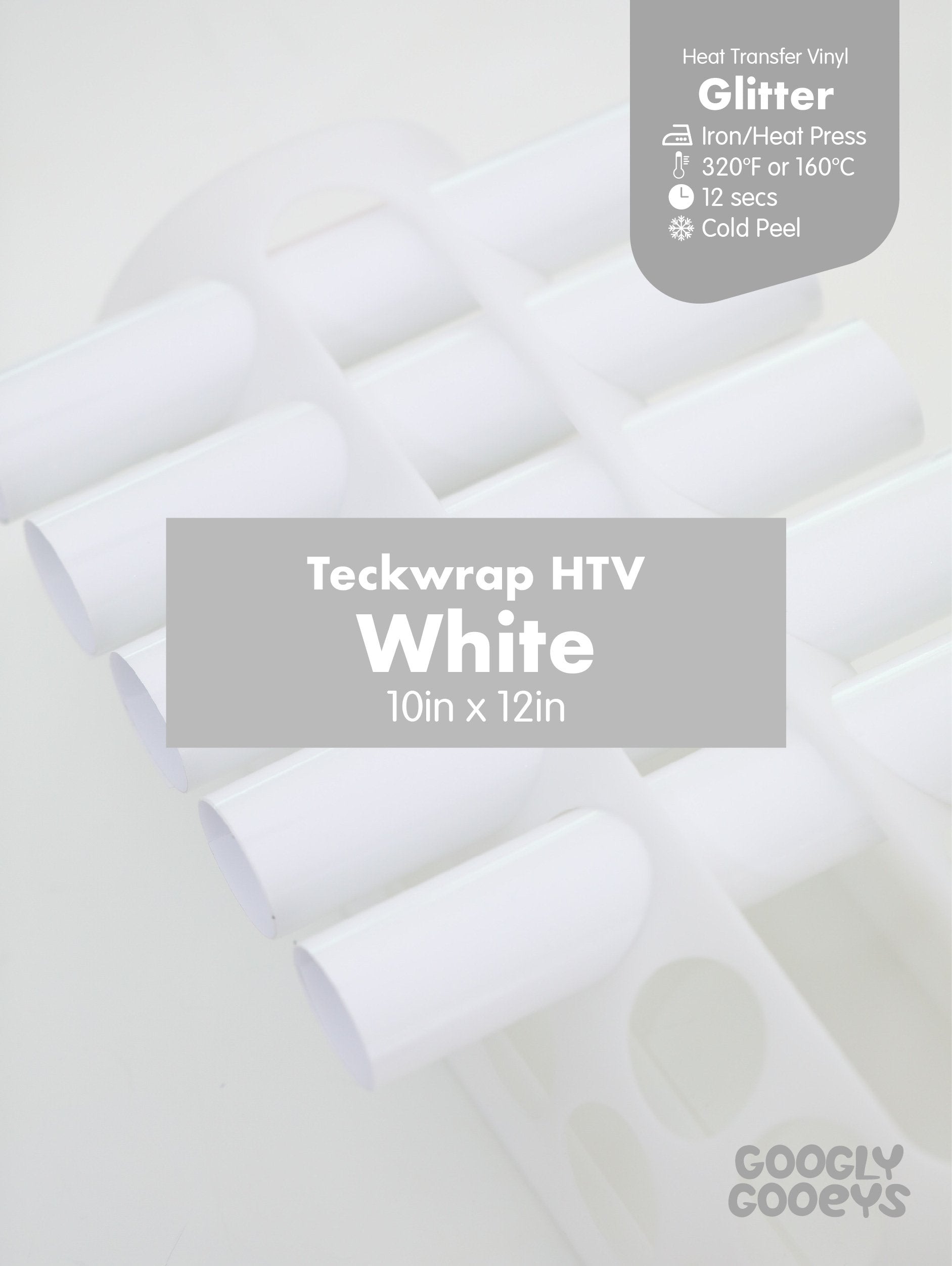 Teckwrap Glitter HTV Heat Transfer Iron-on Vinyl|10x12in Sheet