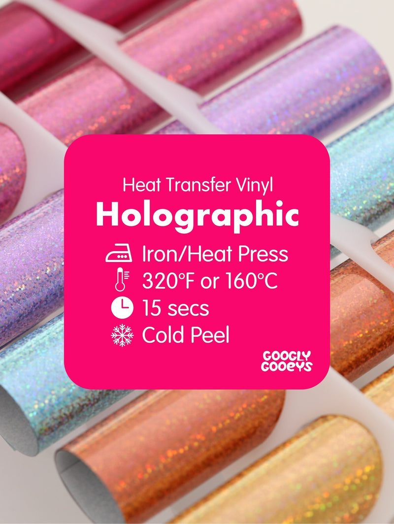 Teckwrap Holographic HTV Heat Transfer Iron-on Vinyl|10x12in Sheet