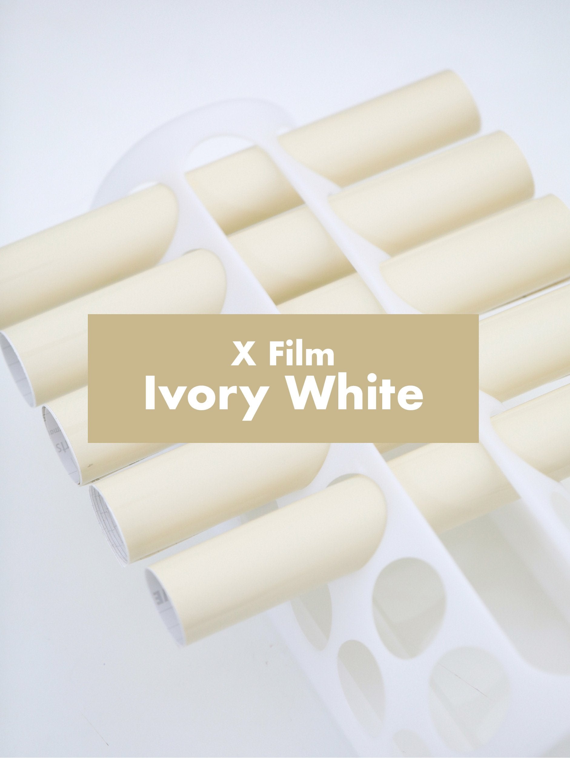 X Film Ivory White Adhesive Vinyl Sticker 12x12