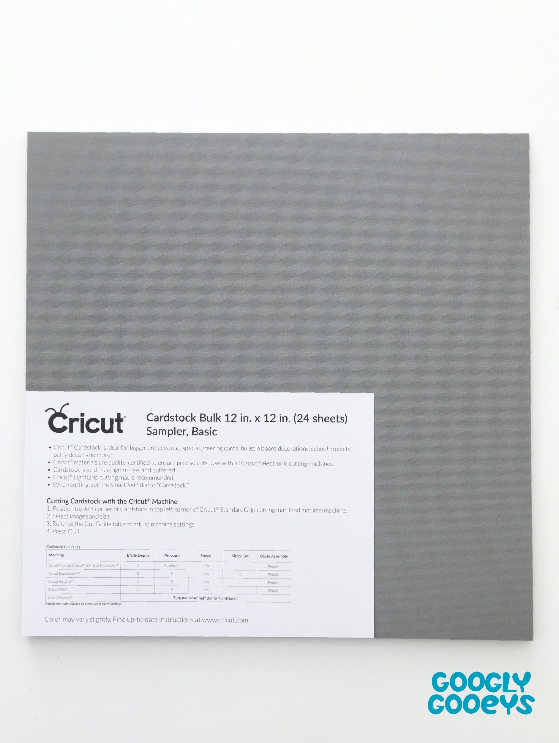 Cricut Cardstock Basic Sampler 12x12